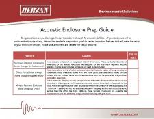 Acoustic Enclosure Preparation Guide