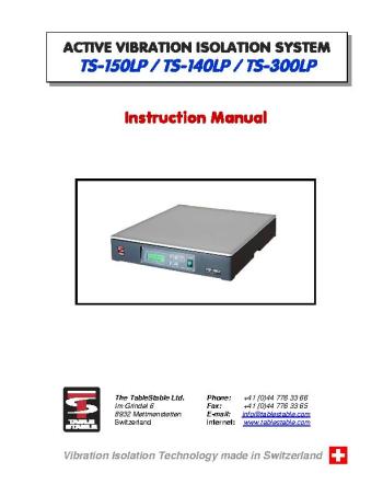 TS Series Product Manual