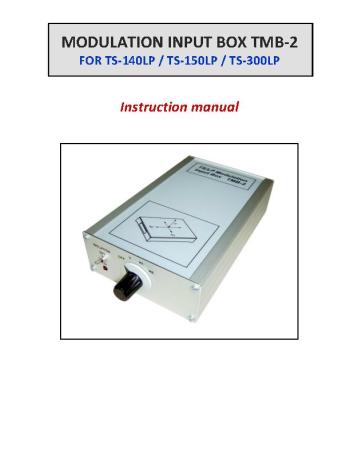 Manual Modulation Input Box (TS Series)